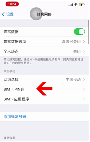 乌拉特后苹果14维修网分享如何给iPhone14的SIM卡设置密码 